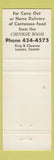 Matchbook Cover - Iroquois Casino London ON Chinese food