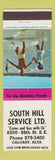 Matchbook Cover - South Hill Service oil gas Calgary AB