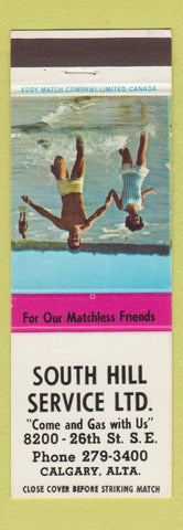 Matchbook Cover - South Hill Service oil gas Calgary AB