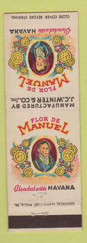 Matchbook Cover - JC Winter Tobacco For De Manuel Havana Cigars