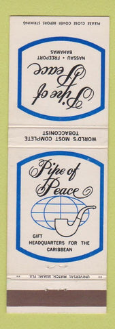 Matchbook Cover - Pipe of Peace Nassau Freeport Bahamas