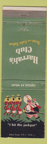 Matchbook Cover - Harrahs Club Casino Reno NV and Lake Tahoe NV
