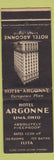 Matchbook Cover - Hotel Argonne Lima OH
