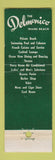 Matchbook Cover - The Delmonico Hotel and restaurant Miami Beach Florida