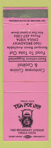 Matchbook Cover - Tea Pot Inn Chinese Food Chula Vista CA