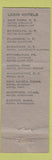 Matchbook Cover - Old Syracuse Room Syracuse New York