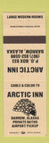 Matchbook Cover - Arctic Inn Barrow AK peach