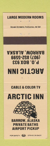 Matchbook Cover - Arctic Inn Barrow AK peach