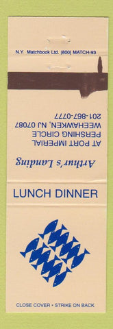 Matchbook Cover - Arthur's Landing Weehawken NJ