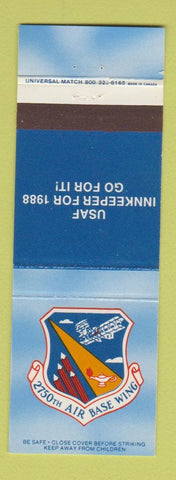 Matchbook Cover - 2750th Air Base Wing 1988 Air Force
