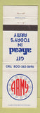Matchbook Cover - Army Recruiting Get Ahead