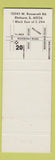 Matchbook Cover - 20th Century Restaurant Elmhurst IL