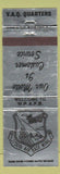 Matchbook Cover - 2750th Air Base Wing VAQ Quarters WEAR