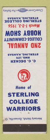 Matchbook Cover - 2nd Annual Hobby Show Sterling KS College Sterling Warriors