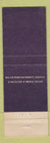 Matchbook Cover - Brown Hotel Company Louisville KY