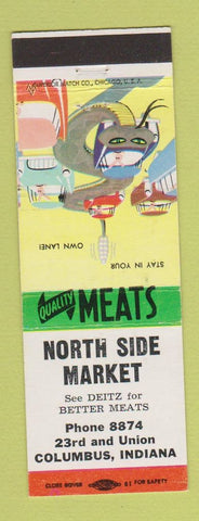 Matchbook Cover - North Side Market Columbus IN
