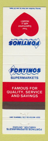 Matchbook Cover - Fortino's Super Market Grocery Hamilton ON Coca Cola