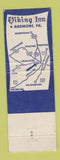 Matchbook Cover - Viking Inn Smorgasbord Adrmore PA WEAR