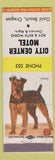 Matchbook Cover - City Center Motel Gold Beach OR Terrier WEAR