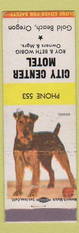 Matchbook Cover - City Center Motel Gold Beach OR Terrier WEAR