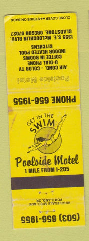Matchbook Cover - Poolside Motel Gladstone OR girlie WORN