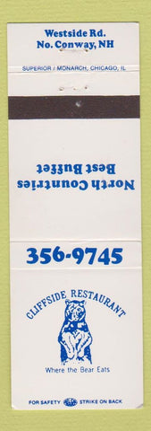 Matchbook Cover - Cliffside Restaurant North Conway NH