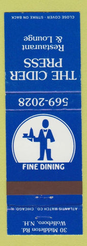 Matchbook Cover - Cider Press Restaurant Wolfeboro NH