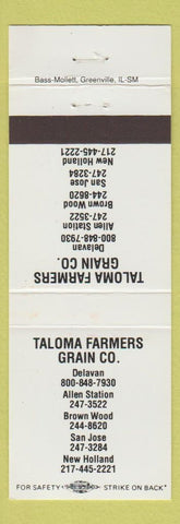 Matchbook Cover - Taloma Framers Grain Delavan Allen Station Brown Wood San Jose