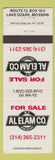 Matchbook Cover - Al Elam Real Estate Lake Ozark MO