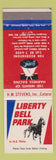 Matchbook Cover - Liberty Bell Park Harness Racing Philadelphia PA horse