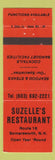 Matchbook Cover - Suzelle's Restaurant Somerset NH orange