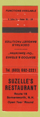 Matchbook Cover - Suzelle's Restaurant Somerset NH orange