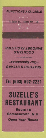 Matchbook Cover - Suzelle's Restaurant Somerset NH lavender