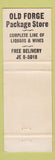 Matchbook Cover - Old Forge Restaurant Miami Beach FL