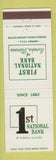 Matchbook Cover - 1st National Bank Eureka IL