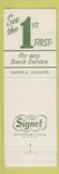Matchbook Cover - 1st National Bank Eureka IL