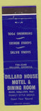 Matchbook Cover - Dillard House Motel Dillard GA
