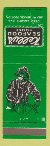 Matchbook Cover - Kelly's Seafood House Miami Beach FL WEAR