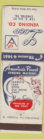 Matchbook Cover - Leco Vending Chestaer PA girlie