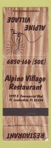 Matchbook Cover - Alpine Village Restaurant Fort Lauderdale FL