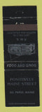 Matchbook Cover - Positively Maine Street South Paris ME WEAR