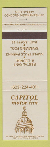 Matchbook Cover - Capitol Motor Inn Concord NH