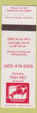 Matchbook Cover - Nicholas' Fish Net Restaurant Seabrook NH WEAR