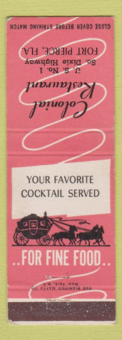 Matchbook Cover - Colonial Restaurant Fort Pierce FL