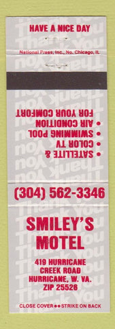 Matchbook Cover - Smiley's Motel Hurricane WV
