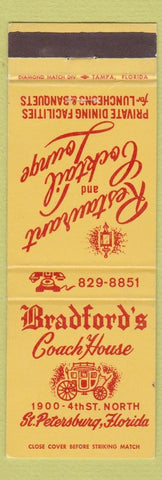 Matchbook Cover - Bradford's Coach House ST Petersburg FL