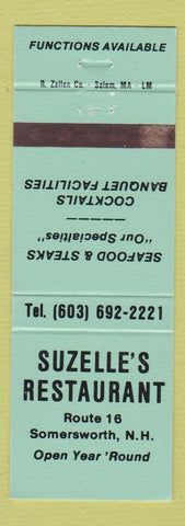 Matchbook Cover - Suzelle's Restaurant Somerset NH green