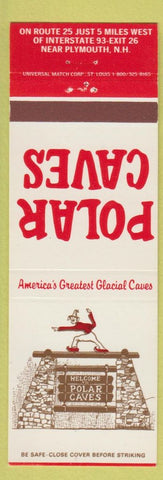 Matchbook Cover - Polar Caves Plymouth NH