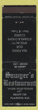 Matchbook Cover - Sawyer's Restaurant Plaistow NH