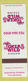 Matchbook Cover - Jokers Wild Casino Henderson NV